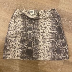 BDG Snake print, Denim Mini Skirt